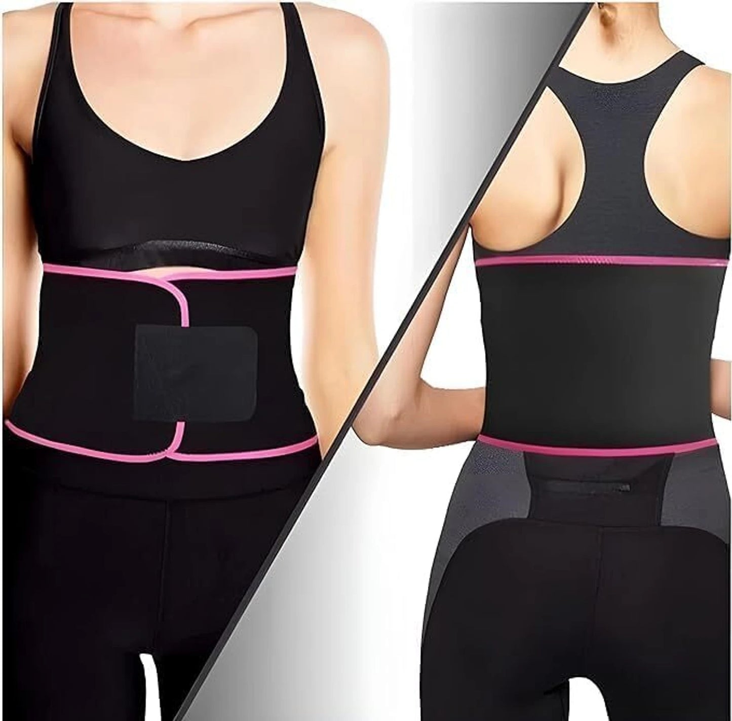 Sweat Belt, Abdominal Belt for Men and Women Non-Tearable, Sauna Belt Waist Trainer
