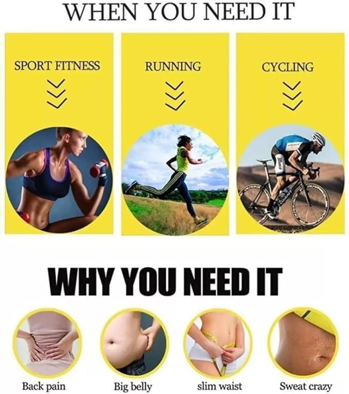 Sweat Belt, Abdominal Belt for Men and Women Non-Tearable, Sauna Belt Waist Trainer